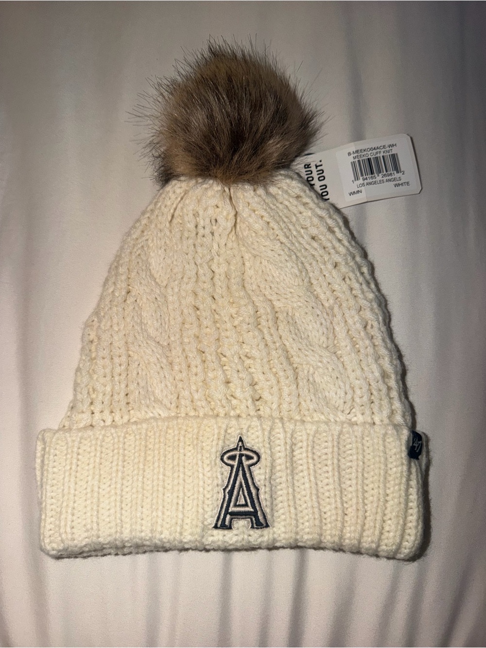 NWT ‘47 Brand Angels Meeko Cable Knit Beanie with Pom